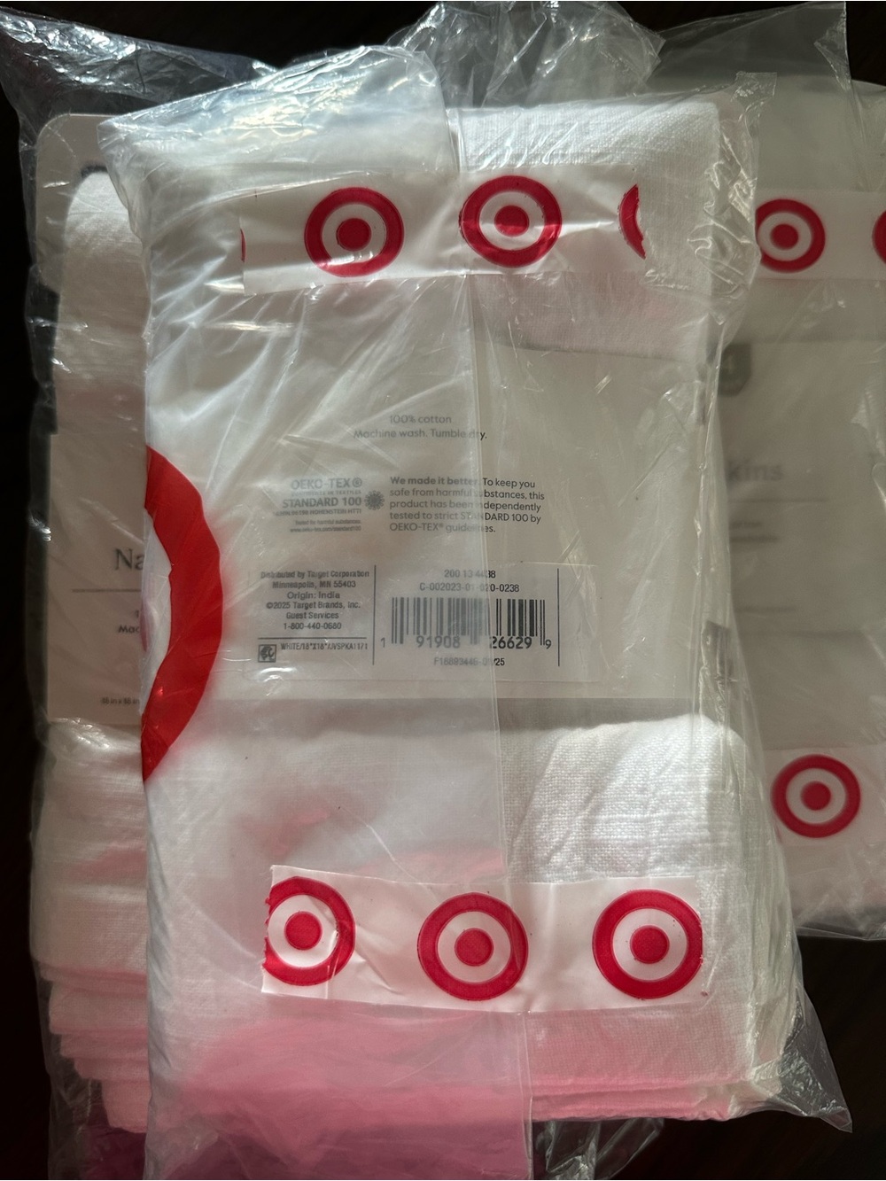 Threshold White Cotton Napkins - 3 sets of 4 - Picture 3 of 3
